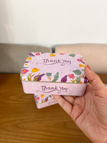 قوطی فلزی مستطیل تک thank you