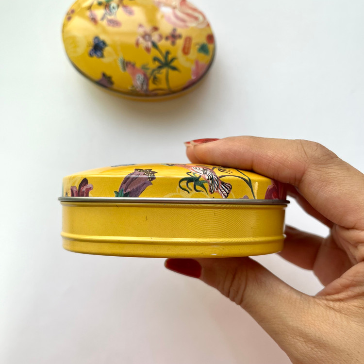 قوطی فلزی بیضی طرح پرستو