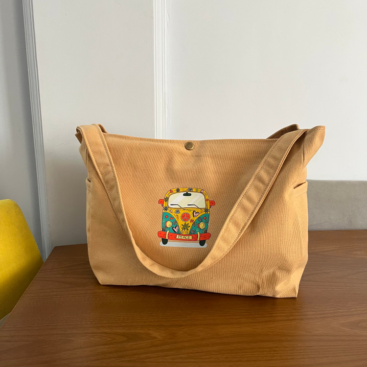 کیف پارچه ای تصویرسازی فولکس آجری